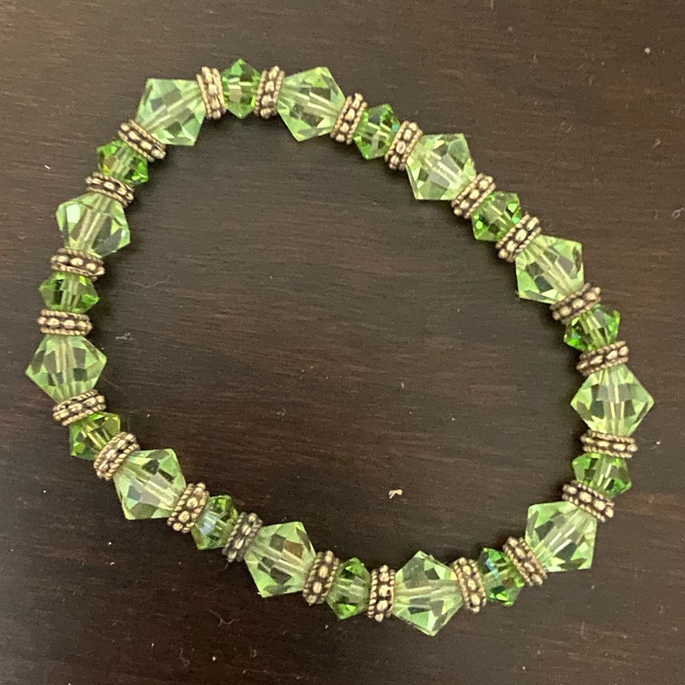Lime green stretch bracelet